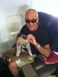 Desi and Chuck on Plane -5-29-13